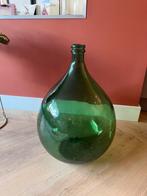 Grote groene decoratie vaas / gistfles / Dame Jeanne, Ophalen, Gebruikt, 50 tot 75 cm, Glas