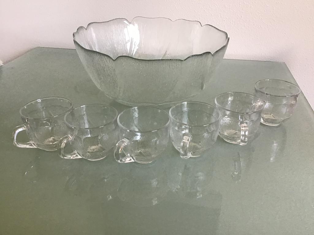 Mooie punch bowl set met 6 bijpassende kopjes., Ophalen of Verzenden, Zo goed als nieuw, Overige typen
