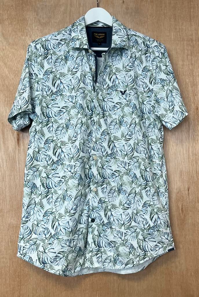 PME Legend stretch overhemd blouse korte mouw - Maat M, Ophalen of Verzenden, Zo goed als nieuw, Blauw, Halswijdte 39/40 (M)