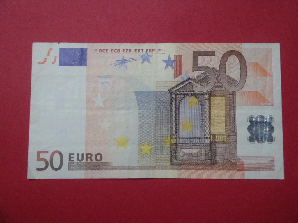 Kavel bankbiljet Frankrijk 50 Euro Duisenberg 2002., Verzenden, Frankrijk, 50 euro, Los biljet