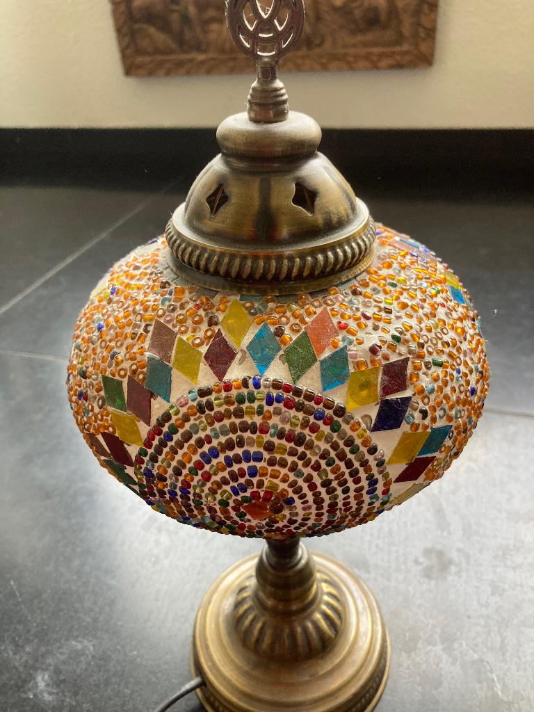Marokkaanse lamp, Ophalen of Verzenden, Zo goed als nieuw, Metaal, Minder dan 50 cm