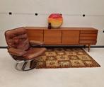 Vintage groot dressoir met vier laden, 248cm, Ophalen, Met deur(en), ., 200 cm of meer