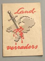 Land verraders door Max Blokzijl (Brochure NSB) 1941, Ophalen of Verzenden, Overige soorten, Nederland, Boek of Tijdschrift