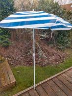 Parasol blauw wit, Ophalen, Zo goed als nieuw, 1 tot 2 meter, Stokparasol