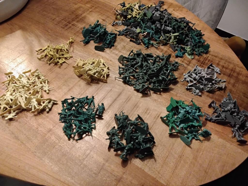 Grote partij Vintage soldaten, ca 4cm., Ophalen of Verzenden, Gebruikt