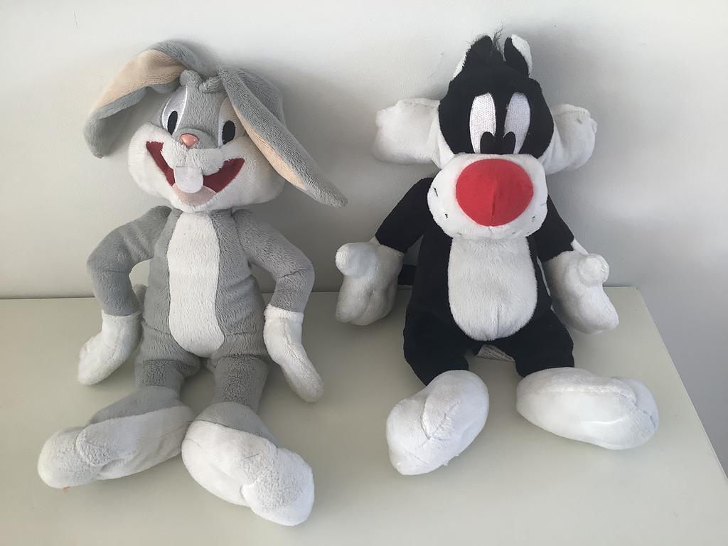 Knuffels Looney Tunes Bugs Bunny & Sylvester, Overige merken, Overige karakters, Overige typen, Ophalen of Verzenden