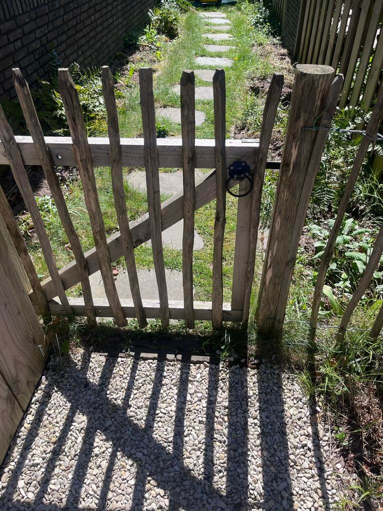 T.e.a.b. Houten Tuinpoortje - Gebruikt maar functioneel, Ophalen, Met poort, Gebruikt, Tuinhek