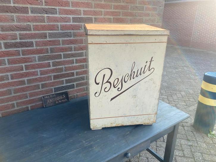 Oude Beschuit Bus  50X50X71CM groot zeldzaam blik!, Antiek en Kunst, Antiek | Overige Antiek, Ophalen of Verzenden