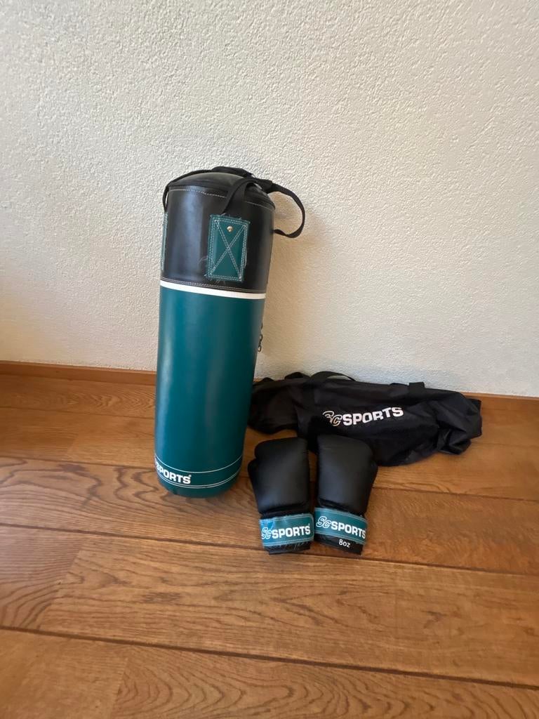 Boksbal met bokshandschoenen - Ideaal voor training, Ophalen, Gebruikt, Boksbal