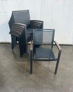 76 Luxe horeca terrasstoelen stapelbaar textileen De Arend, Ophalen, Gebruikt, Zwart, Eén
