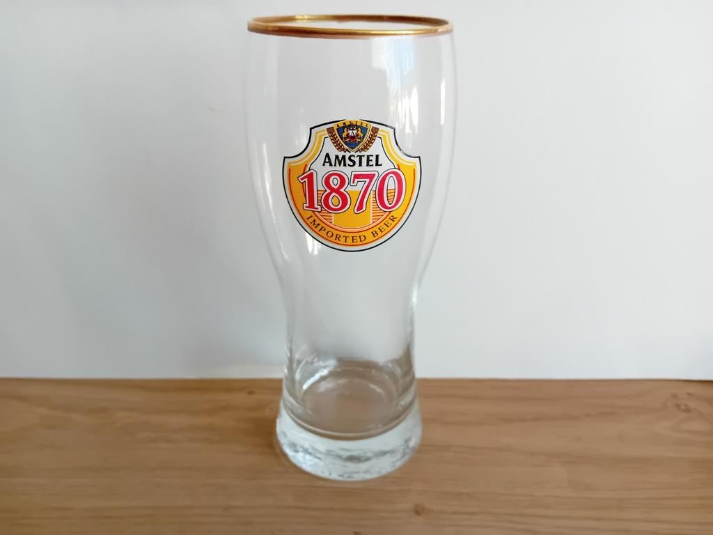 Amstel 1870 glas, Ophalen of Verzenden, Zo goed als nieuw, Glas of Glazen, Amstel