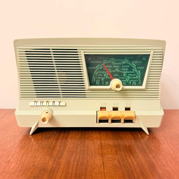 VINTAGE BUIZENRADIO ONDAX BIJOU ART DECO DESIGN RADIO 1950’S, Antiek en Kunst, Antiek | Tv's en Audio, Verzenden