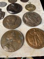 15 bronzen Belgische penningen, diverse jaartallen, Postzegels en Munten, Penningen en Medailles, Ophalen of Verzenden, Brons