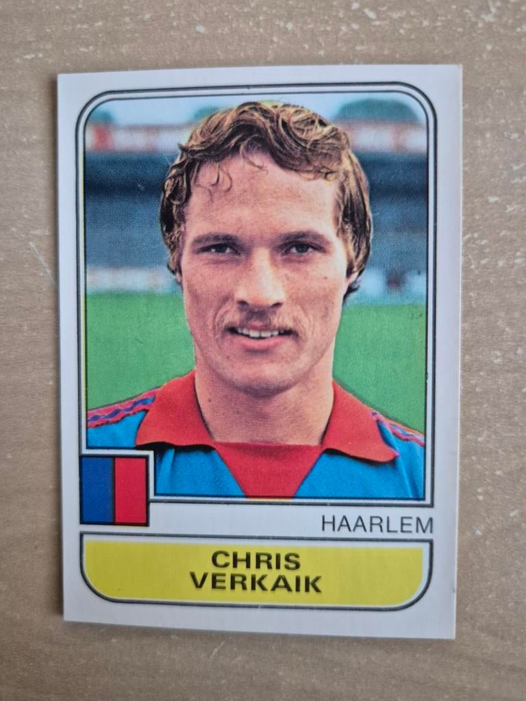 Panini Voetbal 82 Chris Verkaik Haarlem, Verzenden, Zo goed als nieuw, Ajax, Poster, Plaatje of Sticker