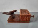 Vintage sigarettendoosje vogel hout, Ophalen of Verzenden, Zo goed als nieuw, Tabaksdoos of Verpakking