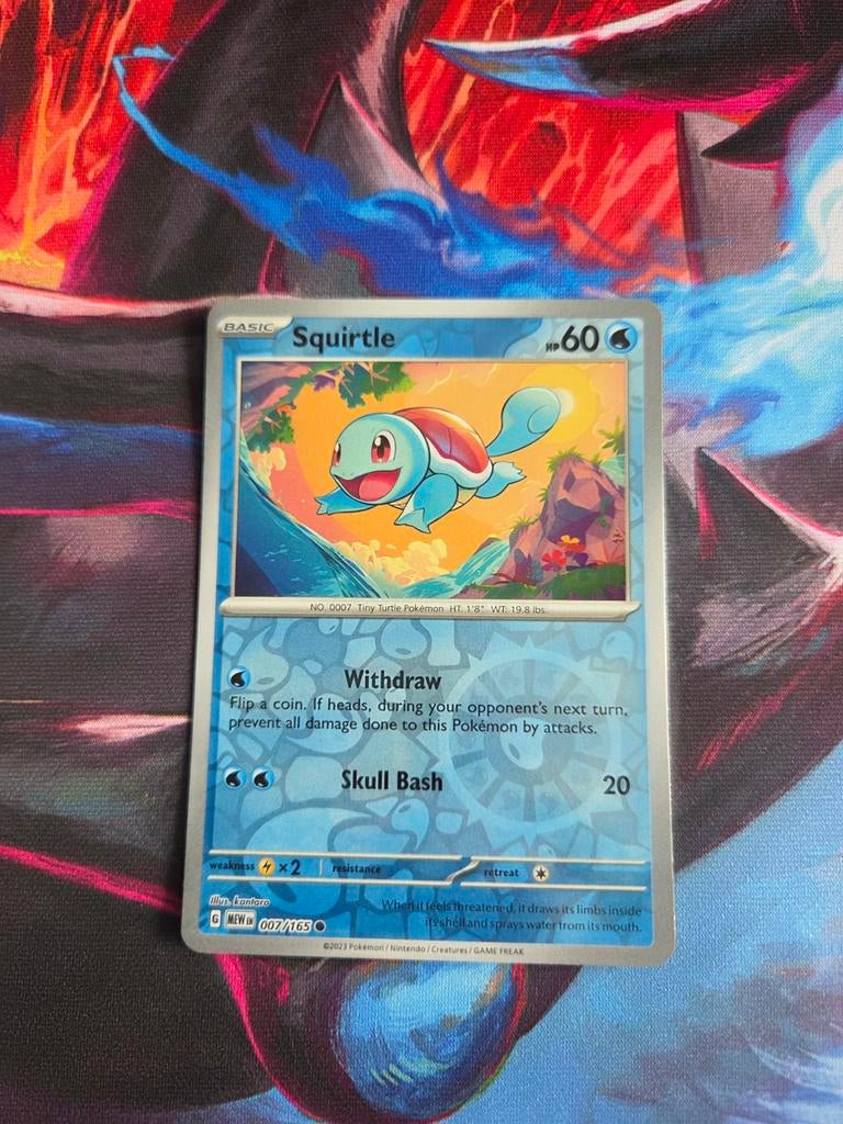 Pokemon Squirtle rev holo!, Ophalen of Verzenden, Zo goed als nieuw