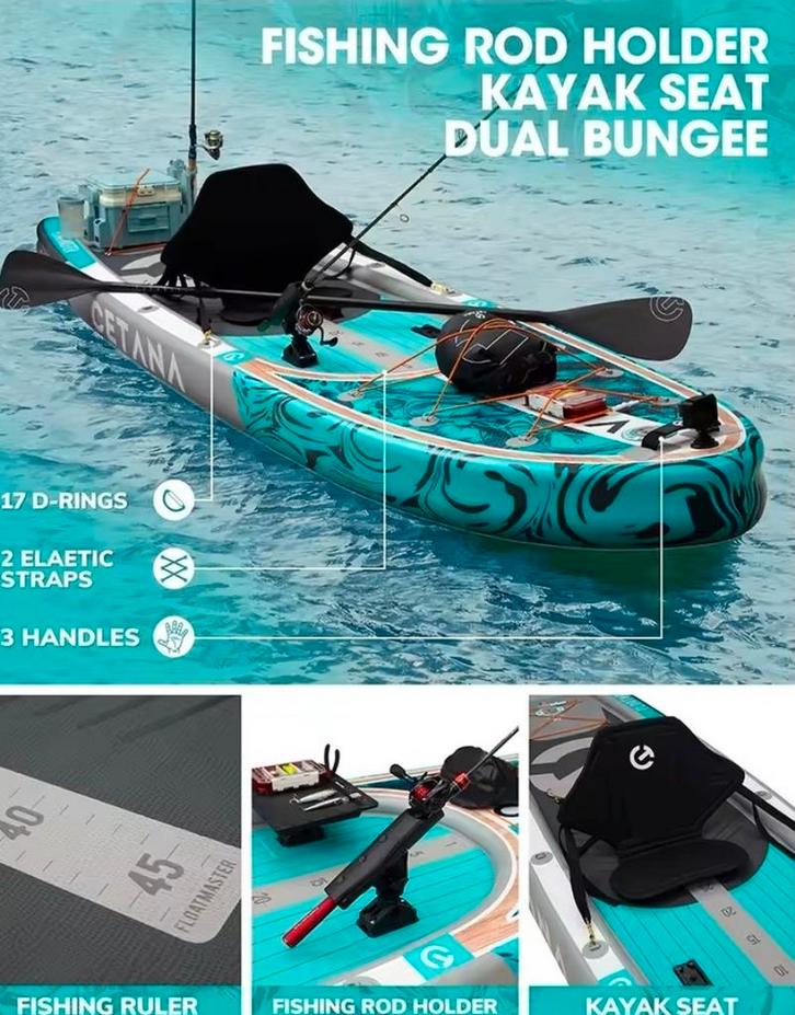 Nieuwe M SUP Board -350x89x15.5cm Compleet Pakket!, Watersport en Boten, Suppen, Nieuw, SUP-boards, Ophalen of Verzenden