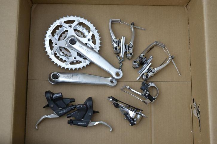 Shimano Deore XT Vintage Groepset, Fietsen en Brommers, Fietsonderdelen, Gebruikt, Mountainbike, Derailleur of Ketting, Ophalen of Verzenden