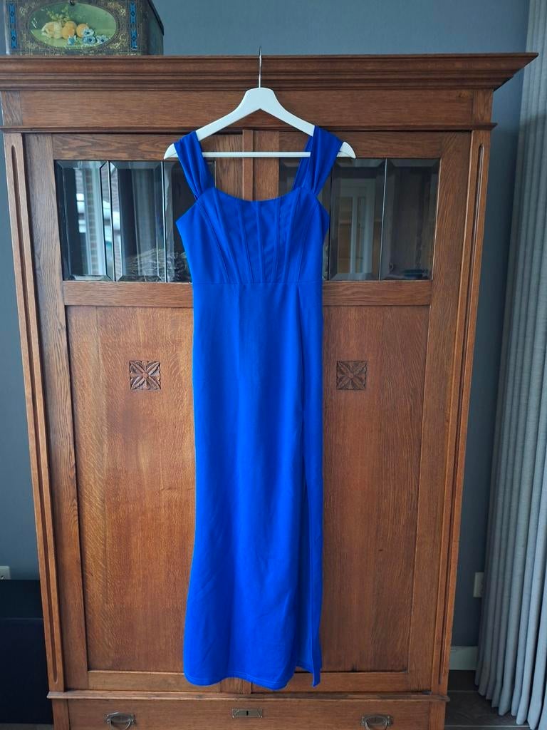 Jurk voor gala maat S, Kleding | Dames, Gelegenheidskleding, Zo goed als nieuw, Galajurk, Maat 36 (S), Blauw, Ophalen of Verzenden