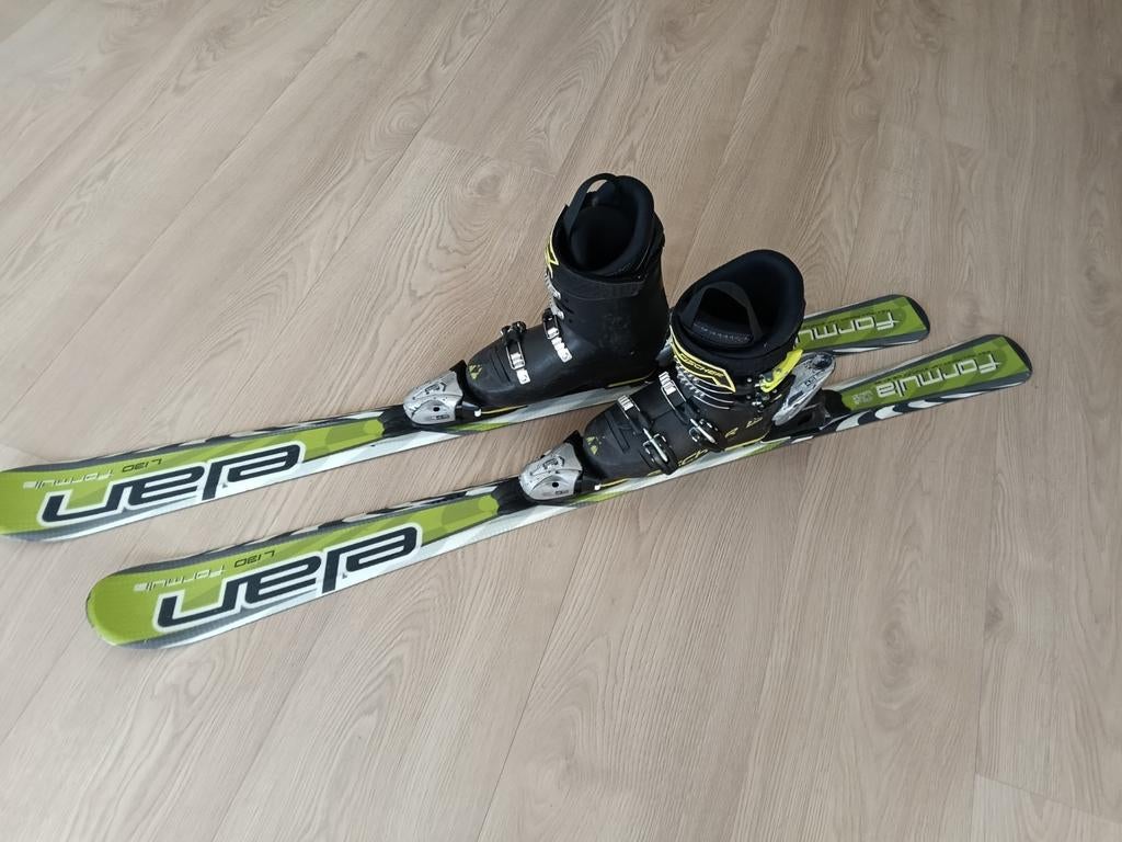 Ski's met Skischoenen, Ophalen, Gebruikt, 100 tot 140 cm, Ski's
