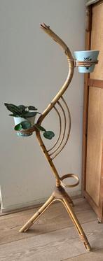 Vintage rotan planten boom standaard, Ophalen, Huis en Inrichting