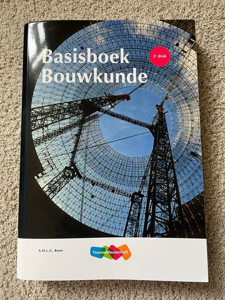 Basisboek Bouwkunde 5e druk - Ongebruikt, Boeken, Studieboeken en Cursussen, Ophalen of Verzenden, Beta, Zo goed als nieuw, HBO