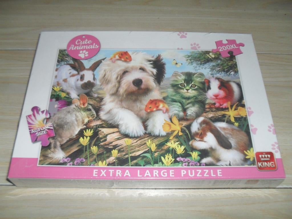 Dierenvriendjes puzzle 200 XL stukjes nieuw, Ophalen, Minder dan 500 stukjes, Nieuw, Legpuzzel