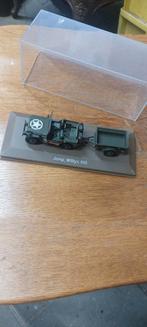 Jeep Willys MB met aanhanger - Modelauto, Overige merken, 1:50 of kleiner, Auto, Ophalen of Verzenden