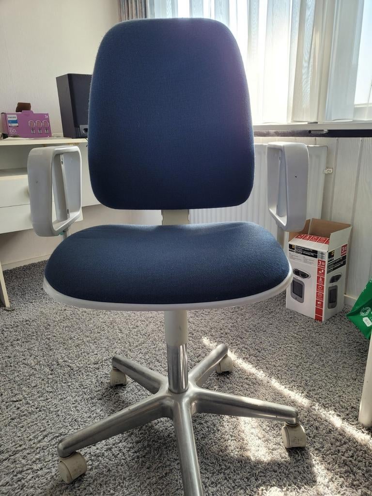 Bureaustoel, Ophalen, Gebruikt, Blauw