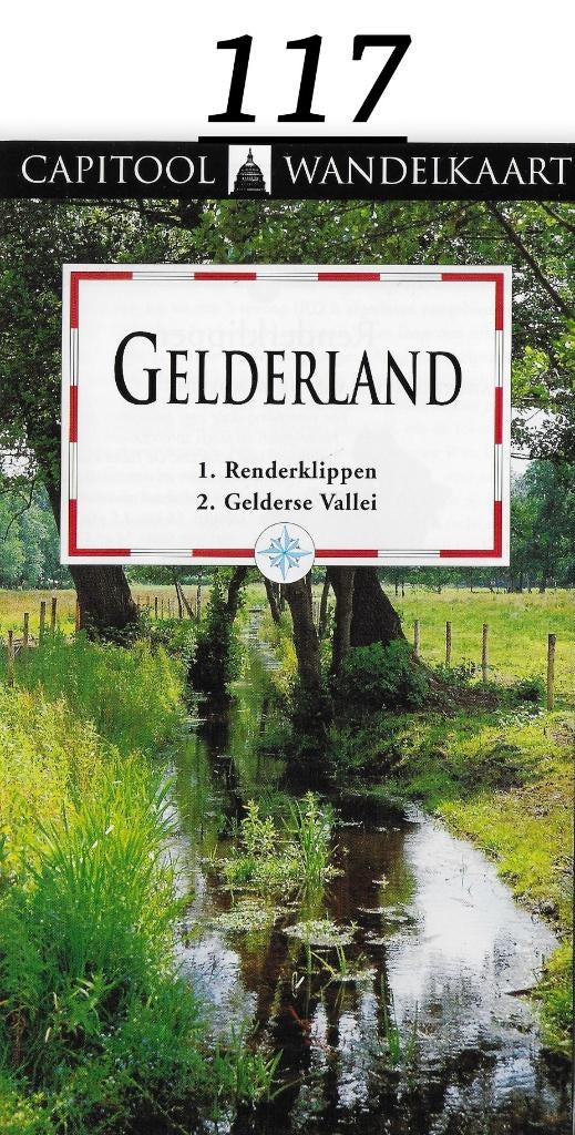 Pl117 capitool wandelkaart gelderland renderklippen, Boeken, Atlassen en Landkaarten, Ophalen of Verzenden, 1800 tot 2000, Nederland