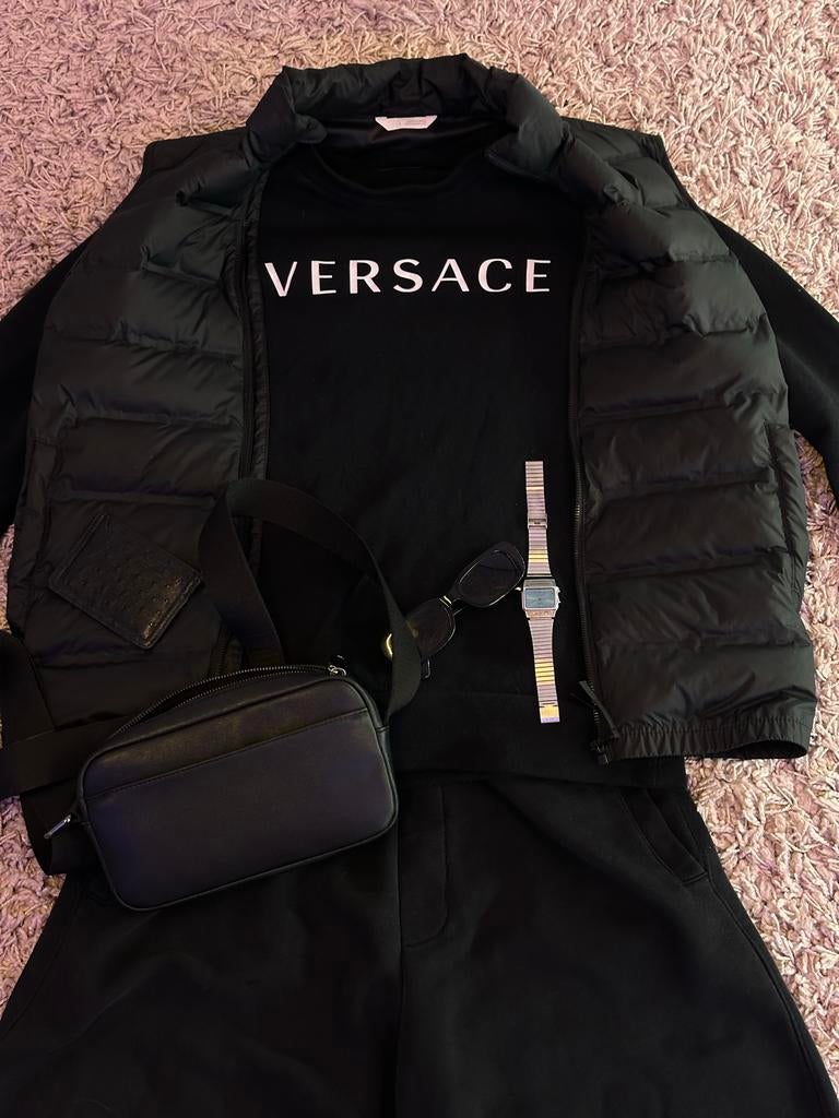 Originele Zwarte Versace Trui - Tijdloos & Luxe, Ophalen of Verzenden, Gedragen, Zwart, Lange mouw