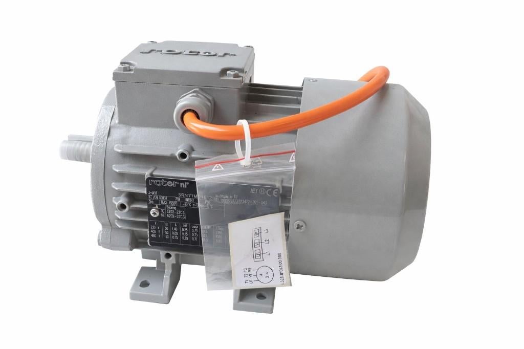 Roten 3-Fase Elektromotor 0.25kW 230/400V 1365RPM IP55, Doe-het-zelf en Verbouw, Motoren, Ophalen of Verzenden, Nieuw, Elektromotor