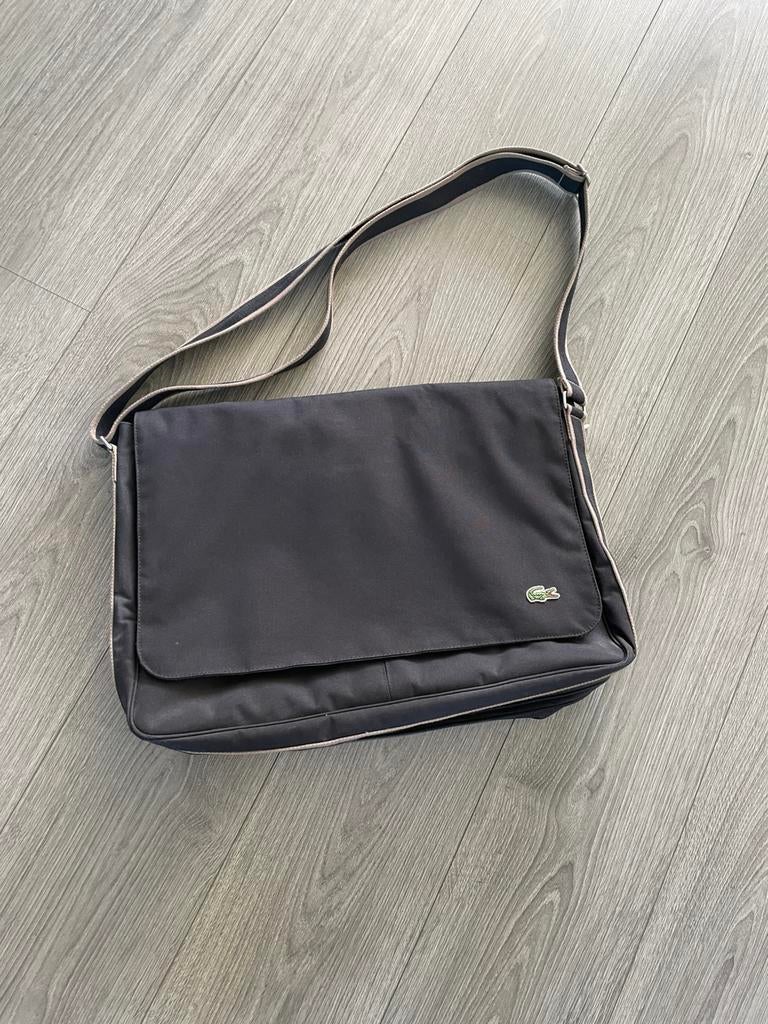 Lacoste schoudertas, laptop tas, Ophalen, Gebruikt, Zwart, Overige merken