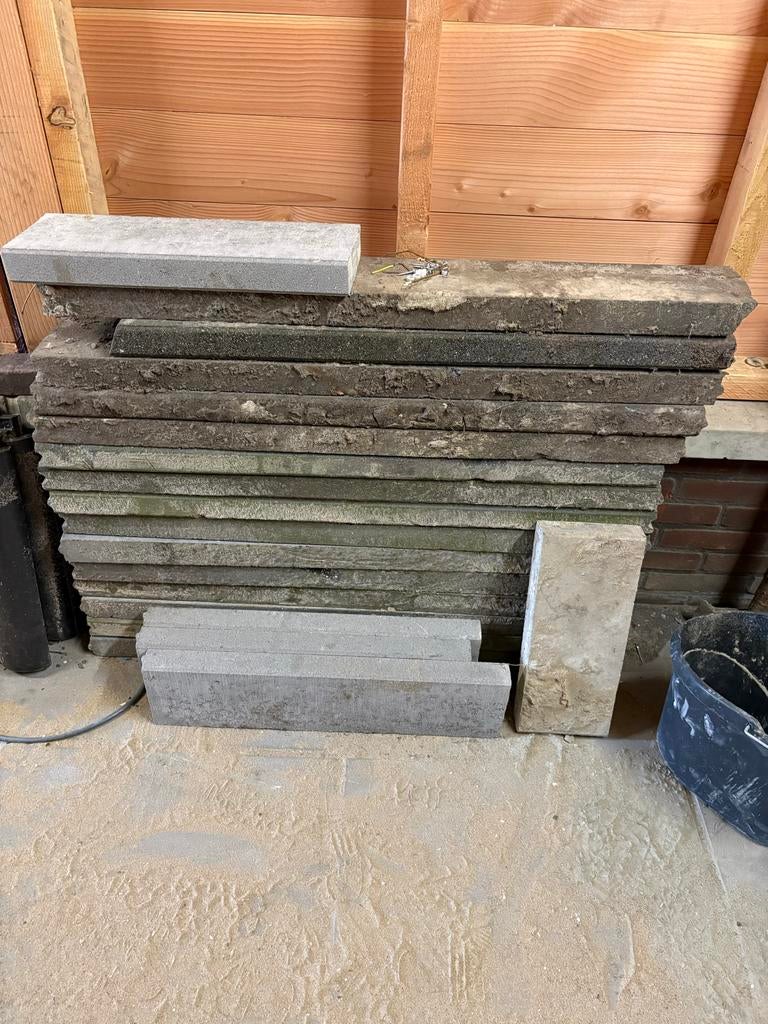 Opsluitbanden - nieuw en gebruikt, Tuin en Terras, Tegels en Klinkers, Gebruikt, Overige typen, Ophalen of Verzenden, 10 m² of meer