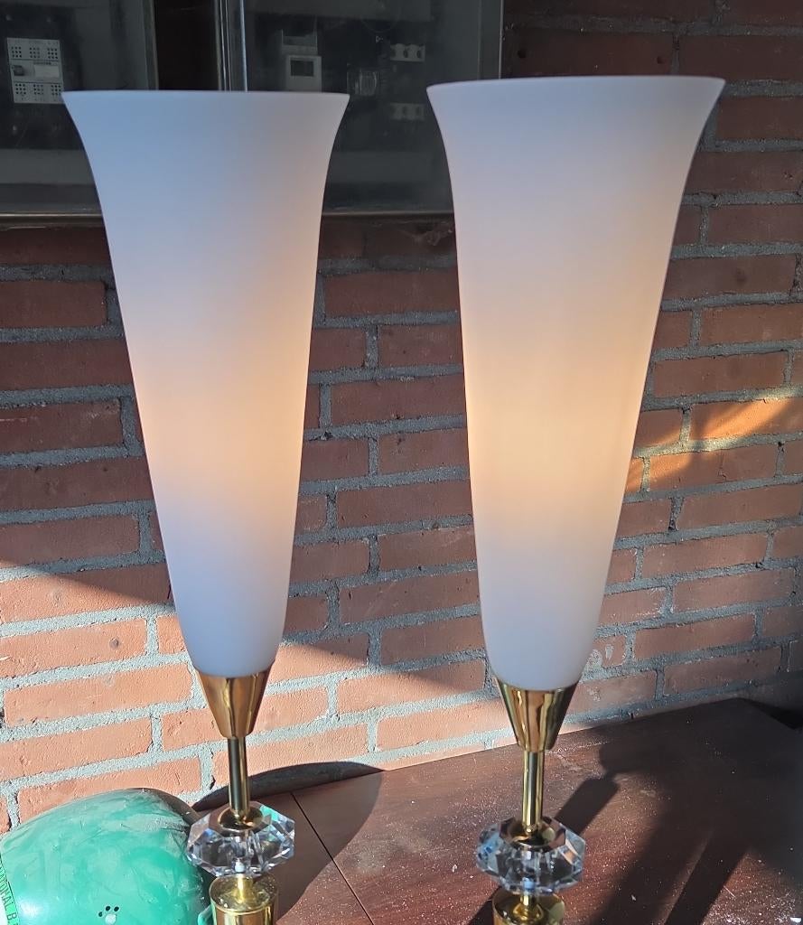 Tafellamp set Hollywood Regency stijl, Huis en Inrichting, Lampen | Tafellampen, Ophalen, 50 tot 75 cm, X, X