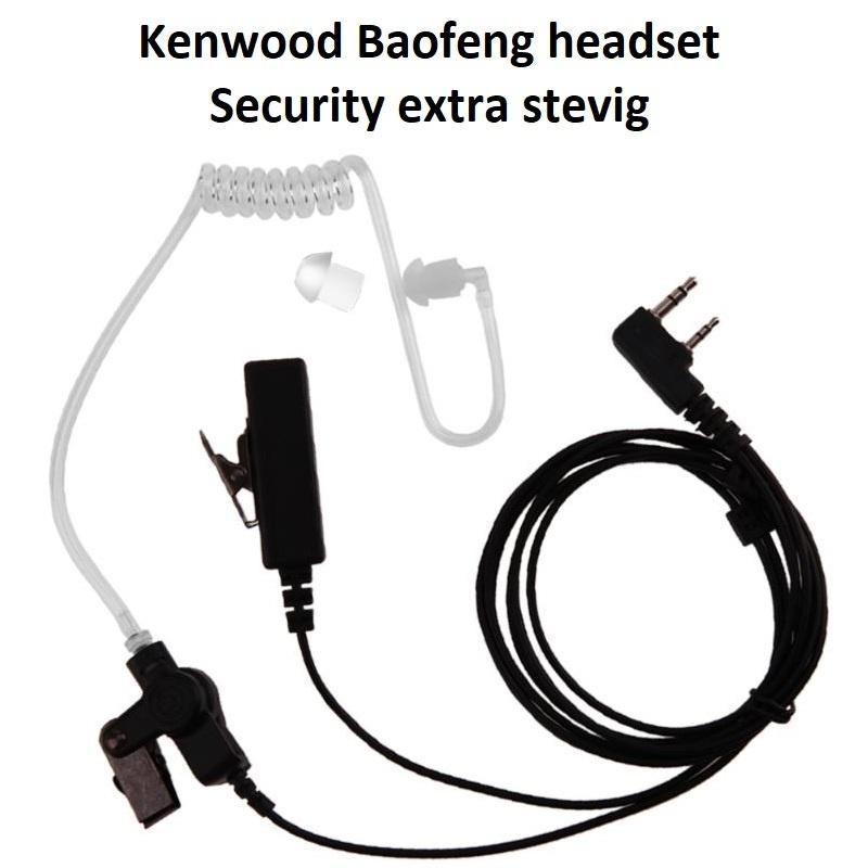 Kenwood Baofeng Security extra stevig headset | NIEUW, Telecommunicatie, Portofoons en Walkie-talkies, Minder dan 2 km, Met broekklem