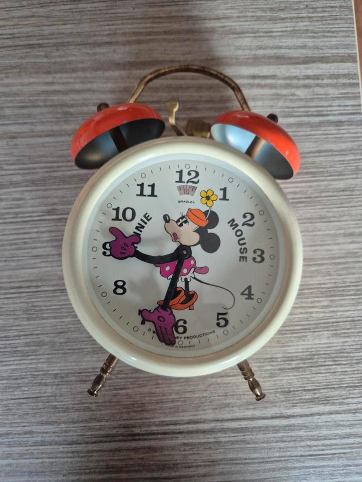 Vintage  Minnie Mouse Wekker, Verzamelen, Disney, Ophalen of Verzenden