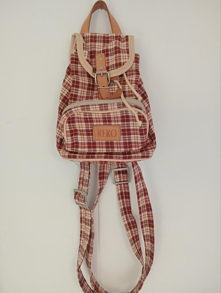 Kleine geruite rugzak - Keko, Overige merken, Gebruikt, Minder dan 30 cm, Ophalen of Verzenden