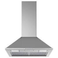 IKEA LUFTIG vrijhangende afzuigkap RVS - 60 cm kookplaat, Ophalen, Wandschouwkap, Zo goed als nieuw, Vrijstaand