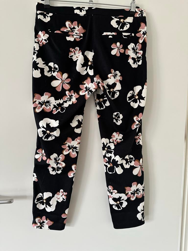 Cambio broek maat 40 met bloemenprint, Maat 38/40 (M), Zwart, Ophalen of Verzenden, Lang