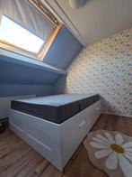 Ikea Brimnes bed, Ophalen, Gebruikt, Wit, Tweepersoons