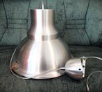 Industriële ronde stalen RVS hanglamp grote model., Ophalen of Verzenden, Zo goed als nieuw