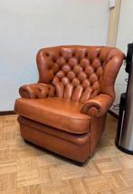 Chesterfield fauteuil, Huis en Inrichting, Fauteuils, Ophalen, Gebruikt, Leer, 75 tot 100 cm
