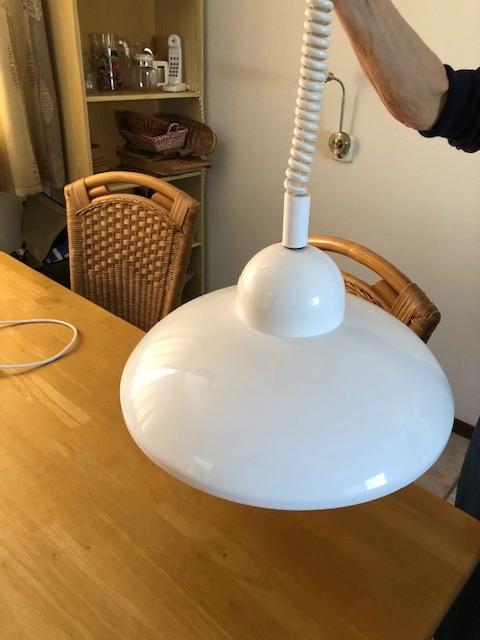 Te koop witte trek plafond lamp, Huis en Inrichting, Lampen | Hanglampen, Ophalen, Gebruikt, 75 cm of meer