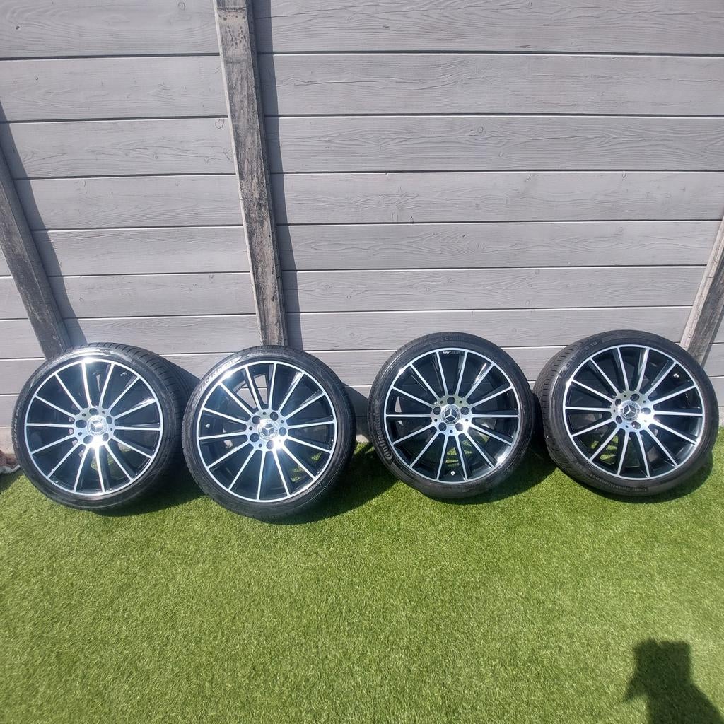 Mercedes c klasse 19inch amg breedset velgen origineel !, Ophalen, Zo goed als nieuw
