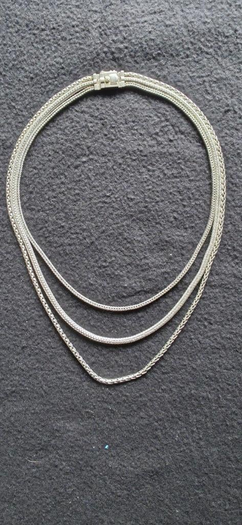 Buddha to Buddha Triple Mini Ketting, Ophalen of Verzenden, Zo goed als nieuw, Zilver, Zilver