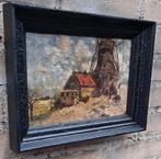 Zicht op molen. Sign.  Olie/doek.  Ca 1920. 31/23 cm., Ophalen