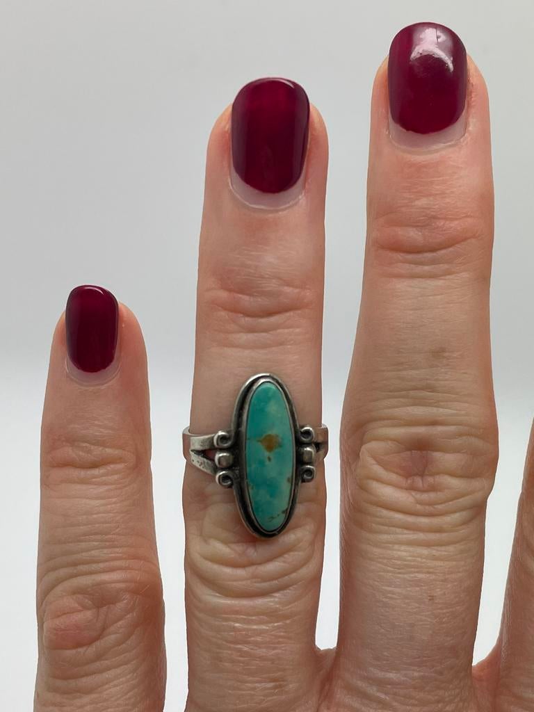 D620 Prachtige zilveren Navajo ring maat 16,5, Ophalen of Verzenden, X, Met edelsteen, Dame