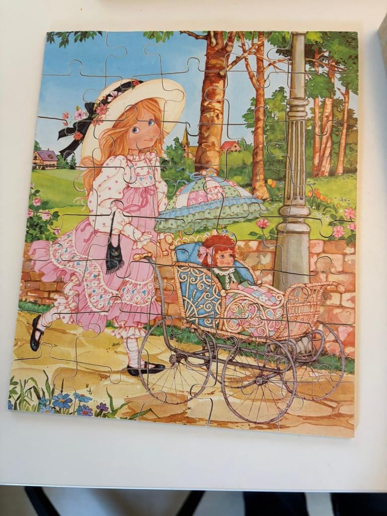 Houten legpuzzel Vintage miss Petticoat, Ophalen of Verzenden, Gebruikt