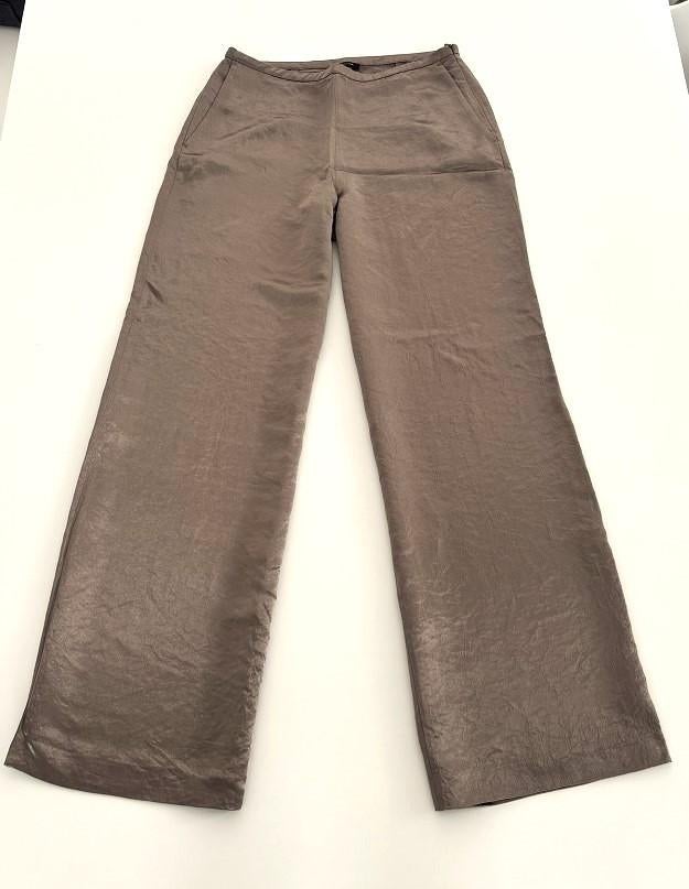 IN NIEUWSTAAT! Massimo Dutti glanzende broek taupe 40, Maat 38/40 (M), Verzenden, Zo goed als nieuw, Lang